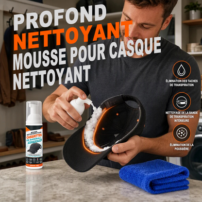 Dernier jour -80% 🔥 | Nettoyant mousse pour casquettes – Sans rinçage, sans traces de transpiration