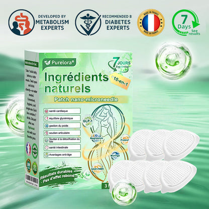💖 𝑷𝒉𝒂𝒓𝒎𝒂𝒄𝒊𝒆 𝑶𝒇𝒇𝒊𝒄𝒊𝒆𝒍𝒍𝒆 💖 | 🇫🇷 Purelora® Patch Nano Microneedle 10-en-1 aux ingrédients naturels ✅ Aide à gérer le poids, soutient cœur, glycémie, intestin & articulations, raffermit la peau et booste l’énergie.