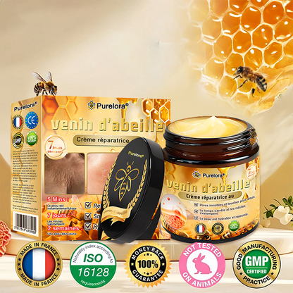 "Fabriqué et expédié de France|🐝Boutique officielle✨Purelora® venin d'abeille Crème réparatrice au 🔥 DERNIER JOUR - 80 % DE RÉDUCTION 💎"