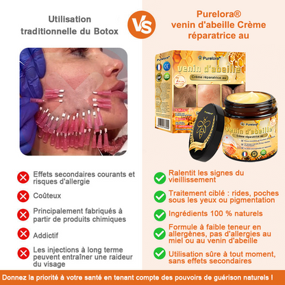 "Fabriqué et expédié de France|🐝Boutique officielle✨Purelora® venin d'abeille Crème réparatrice au 🔥 DERNIER JOUR - 80 % DE RÉDUCTION 💎"