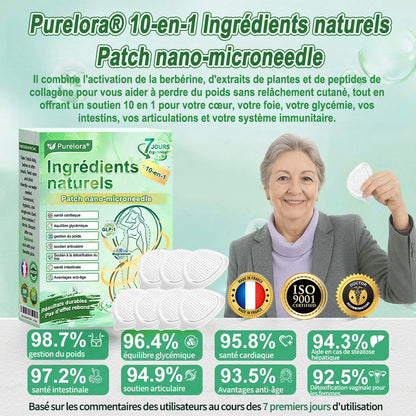 💖 𝑷𝒉𝒂𝒓𝒎𝒂𝒄𝒊𝒆 𝑶𝒇𝒇𝒊𝒄𝒊𝒆𝒍𝒍𝒆 💖 | 🇫🇷 Purelora® Patch Nano Microneedle 10-en-1 aux ingrédients naturels ✅ Aide à gérer le poids, soutient cœur, glycémie, intestin & articulations, raffermit la peau et booste l’énergie.