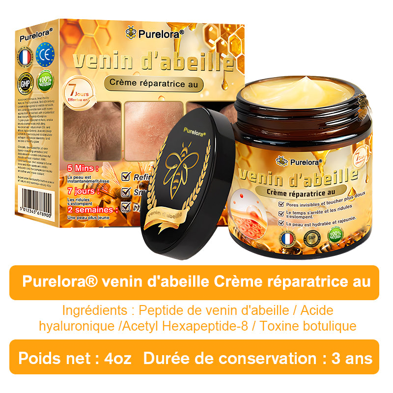 "Fabriqué et expédié de France|🐝Boutique officielle✨Purelora® venin d'abeille Crème réparatrice au 🔥 DERNIER JOUR - 80 % DE RÉDUCTION 💎"
