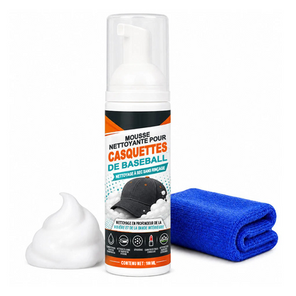 Dernier jour -80% 🔥 | Nettoyant mousse pour casquettes – Sans rinçage, sans traces de transpiration