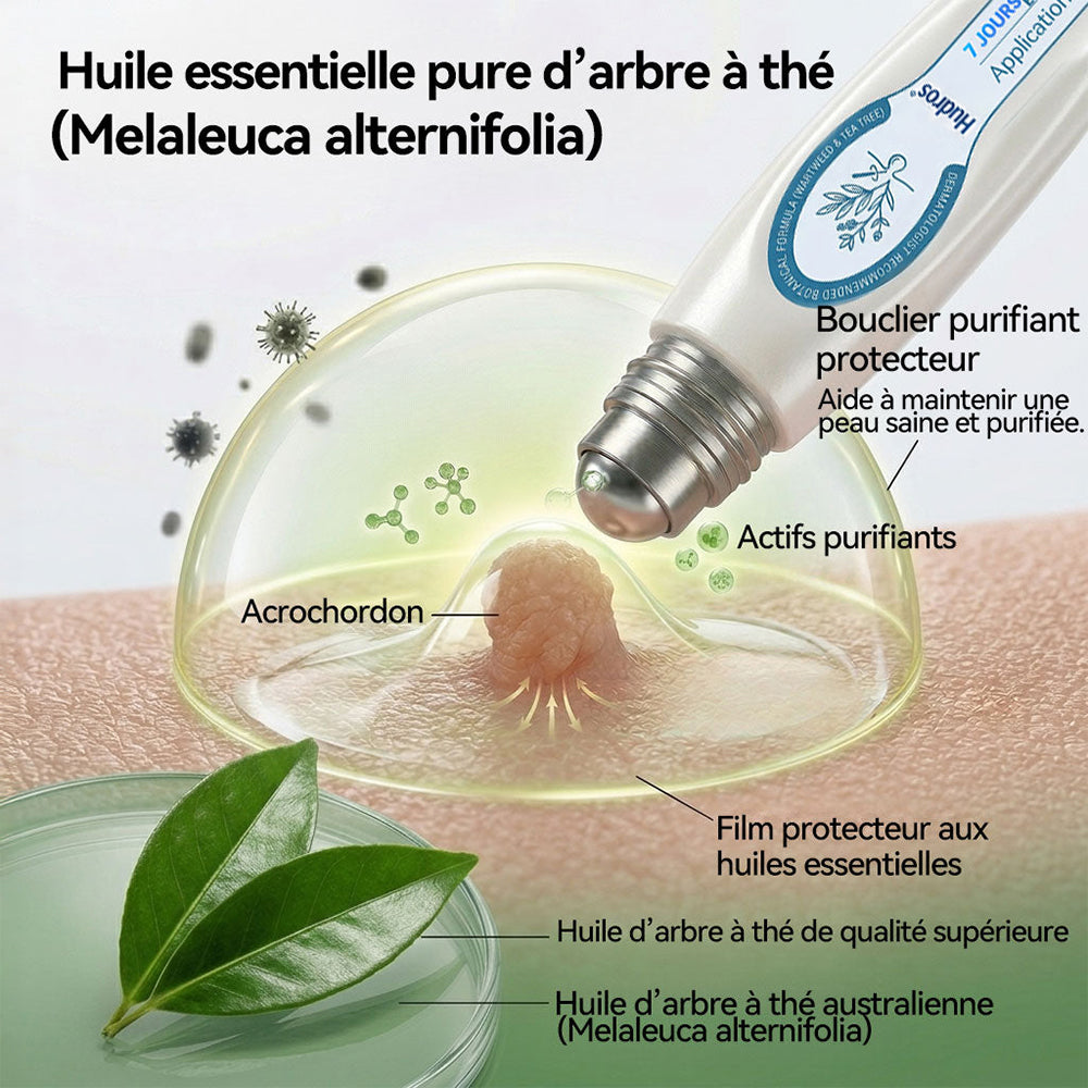 Boutique officielle de la marque | Hudros® 7 Jours Effaceur de taches et d’excroissances cutanées(Zéro douleur, zéro cicatrice – Roller)👍