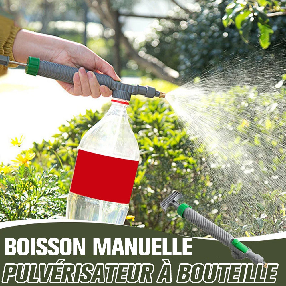 🌿 Pulvérisateur manuel pour bouteille avec buse réglable – Outil de pulvérisation de jardin portable DIY, compatible avec les bouteilles en plastique standard pour l’arrosage des plantes, la fertilisation et le contrôle des nuisibles