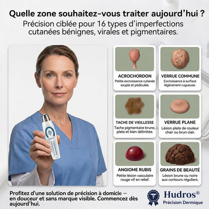 Boutique officielle de la marque | Hudros® 7 Jours Effaceur de taches et d’excroissances cutanées(Zéro douleur, zéro cicatrice – Roller)👍