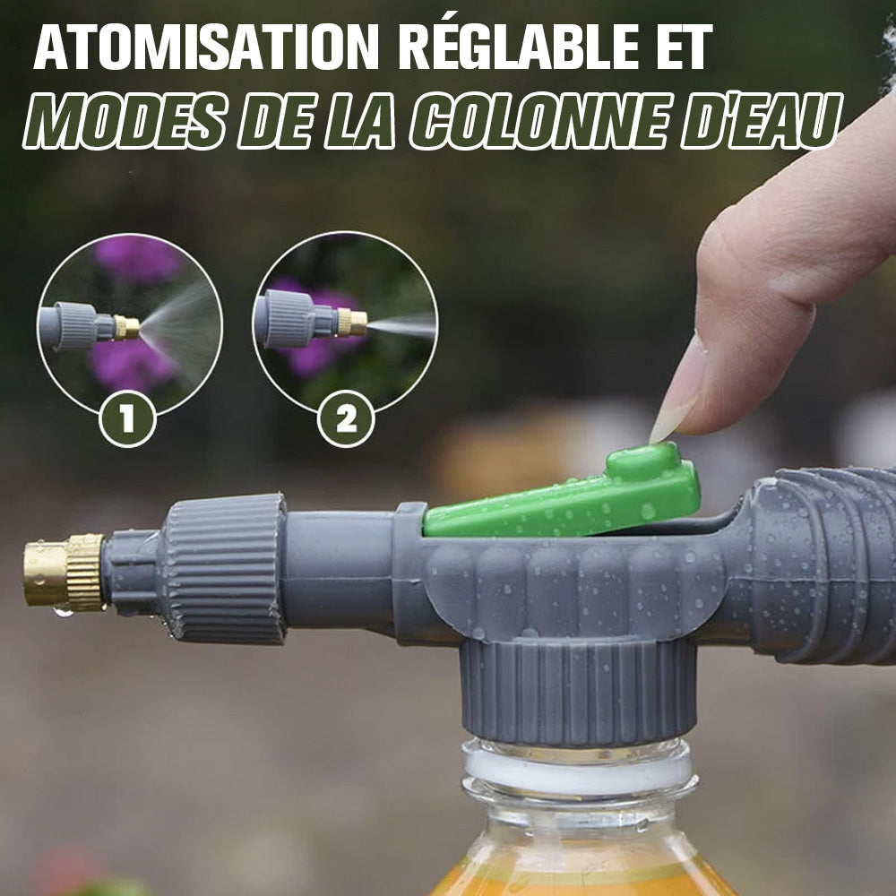 🌿 Pulvérisateur manuel pour bouteille avec buse réglable – Outil de pulvérisation de jardin portable DIY, compatible avec les bouteilles en plastique standard pour l’arrosage des plantes, la fertilisation et le contrôle des nuisibles
