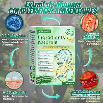 💖 𝑷𝒉𝒂𝒓𝒎𝒂𝒄𝒊𝒆 𝑶𝒇𝒇𝒊𝒄𝒊𝒆𝒍𝒍𝒆 💖 | 🇫🇷 Purelora® Patch Nano Microneedle 10-en-1 aux ingrédients naturels ✅ Aide à gérer le poids, soutient cœur, glycémie, intestin & articulations, raffermit la peau et booste l’énergie.