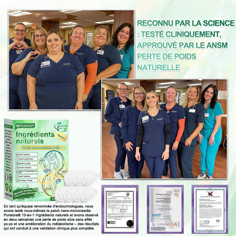 💖 𝑷𝒉𝒂𝒓𝒎𝒂𝒄𝒊𝒆 𝑶𝒇𝒇𝒊𝒄𝒊𝒆𝒍𝒍𝒆 💖 | 🇫🇷 Purelora® Patch Nano Microneedle 10-en-1 aux ingrédients naturels ✅ Aide à gérer le poids, soutient cœur, glycémie, intestin & articulations, raffermit la peau et booste l’énergie.