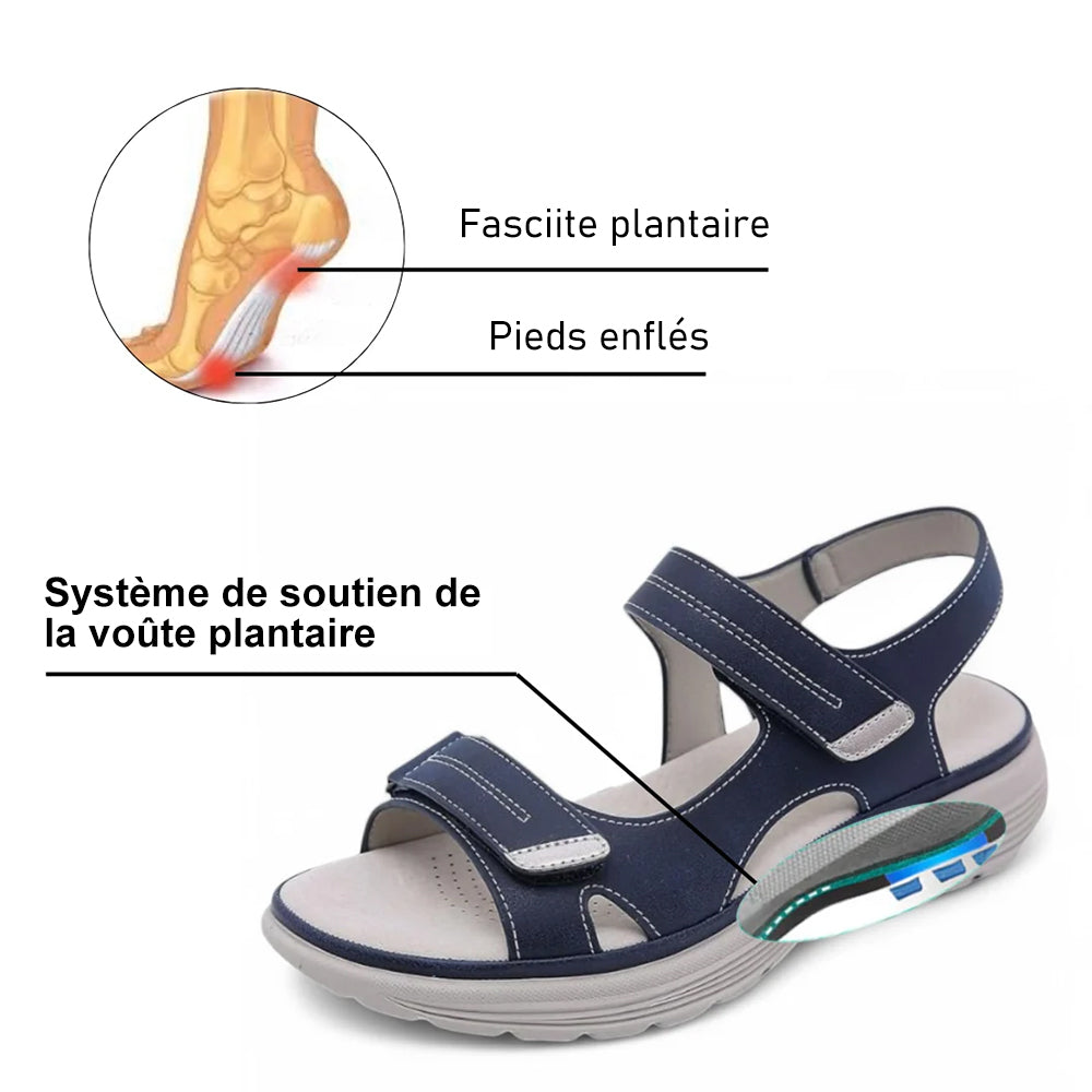 🔥 DERNIER JOUR : -80 % — 👑 Sandales orthopédiques confort pour femmes avec soutien de la voûte plantaire réglable