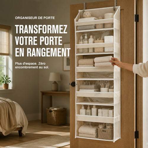 🔥 OFFRE SPÉCIALE DU JOUR | Healrize® Organiseur Suspendu de Porte avec Poches pour Rangement dans la Chambre, la Salle de Bain, la Chambre de Bébé et le Dressing