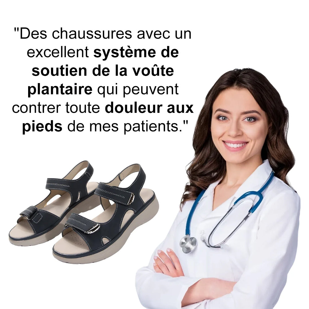 🔥 DERNIER JOUR : -80 % — 👑 Sandales orthopédiques confort pour femmes avec soutien de la voûte plantaire réglable