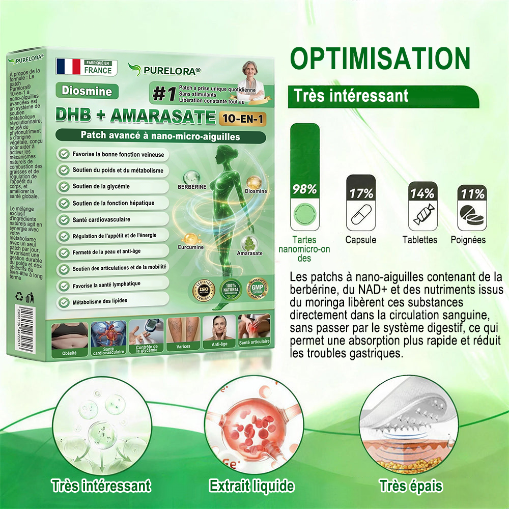 💎𝐏𝐮𝐫𝐞𝐥𝐨𝐫𝐚® 𝐌𝐞𝐭𝐚𝐛𝐨𝐥𝐢𝐜 𝐌𝐚𝐭𝐫𝐢𝐱 – 𝐏𝐚𝐭𝐜𝐡 𝐍𝐚𝐧𝐨 à 𝐌𝐢𝐜𝐫𝐨𝐧𝐞𝐞𝐝𝐥𝐞𝐬 𝟏𝟎-𝐞𝐧-𝟏 𝐃𝐇𝐁 + 𝐀𝐦𝐚𝐫𝐚𝐬𝐚𝐭𝐞 💧𝐔𝐧𝐞 𝐬𝐞𝐮𝐥𝐞 𝐚𝐩𝐩𝐥𝐢𝐜𝐚𝐭𝐢𝐨𝐧 𝐩𝐚𝐫 𝐣𝐨𝐮𝐫 ✅𝐂𝐨𝐧𝐯𝐢𝐞𝐧𝐭 𝐚𝐮𝐱 𝐜𝐚𝐬 𝐝’𝐨𝐛é𝐬𝐢𝐭é, 𝐝𝐞 𝐫𝐞𝐥â𝐜𝐡𝐞𝐦𝐞𝐧𝐭 𝐜𝐮𝐭𝐚𝐧é, 𝐝𝐞 𝐝𝐢𝐚𝐛è𝐭𝐞, 𝐝𝐞 𝐯𝐚𝐫𝐢𝐜𝐞𝐬, 𝐝𝐞 𝐥𝐲𝐦𝐩𝐡œ𝐝è𝐦𝐞, 𝐝𝐞 𝐭𝐫𝐨𝐮𝐛𝐥𝐞𝐬 𝐝𝐮 𝐬𝐨𝐦𝐦𝐞𝐢𝐥 𝐞𝐭 𝐝𝐞 𝐝𝐨𝐮𝐥𝐞𝐮𝐫𝐬 𝐚𝐫𝐭𝐢𝐜𝐮𝐥𝐚𝐢𝐫𝐞𝐬