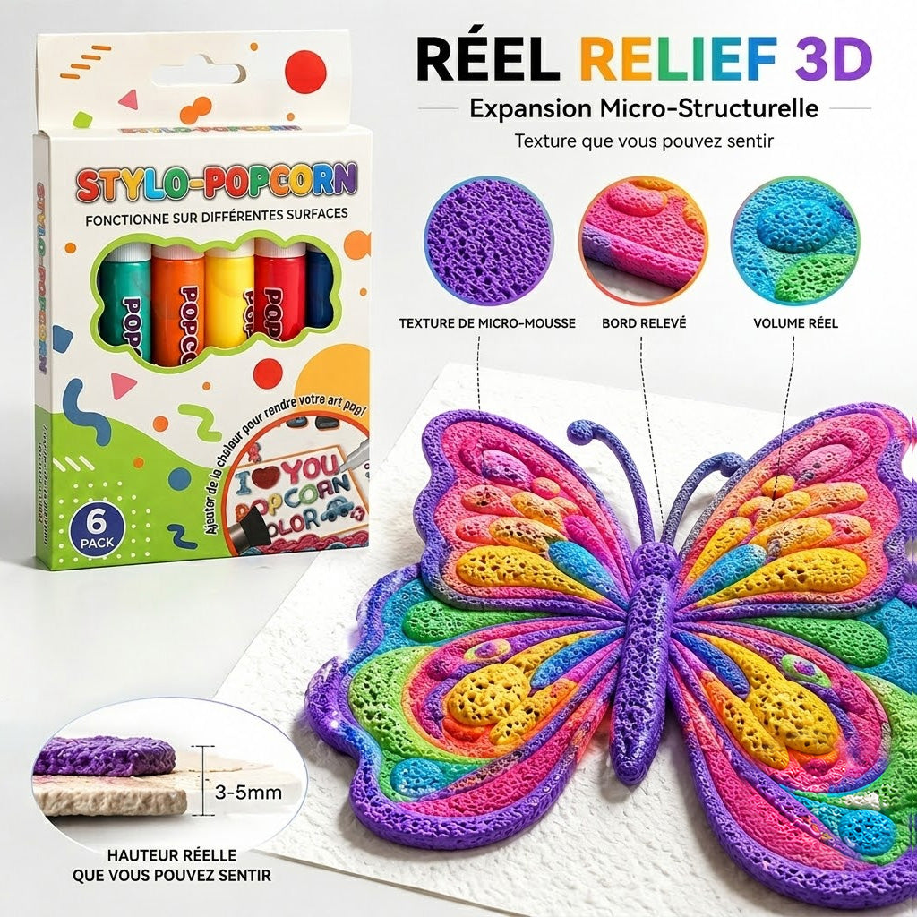 🔥 -80% aujourd’hui丨IEY® 🎨Stylo d’Art 3D – Transformez vos dessins en créations en relief