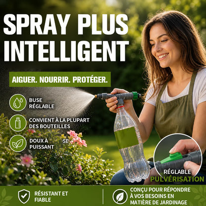 🌿 Pulvérisateur manuel pour bouteille avec buse réglable – Outil de pulvérisation de jardin portable DIY, compatible avec les bouteilles en plastique standard pour l’arrosage des plantes, la fertilisation et le contrôle des nuisibles