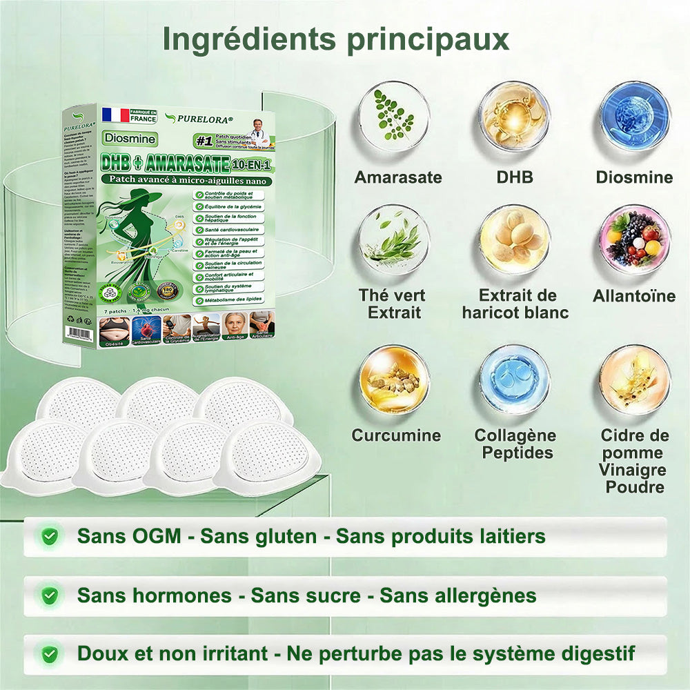 🌷[𝗡𝗼𝘂𝘃𝗲𝗹𝗹𝗲 𝗙𝗼𝗿𝗺𝘂𝗹𝗲 𝗔𝗺é𝗹𝗶𝗼𝗿é𝗲] 🇫🇷𝐏𝐮𝐫𝐞𝐥𝐨𝐫𝐚® 𝐌𝐞𝐭𝐚𝐛𝐨𝐥𝐢𝐜 𝐌𝐚𝐭𝐫𝐢𝐱 – 𝐏𝐚𝐭𝐜𝐡 𝐍𝐚𝐧𝐨 à 𝐌𝐢𝐜𝐫𝐨𝐧𝐞𝐞𝐝𝐥𝐞𝐬 𝟏𝟎-𝐞𝐧-𝟏 𝐃𝐇𝐁 + 𝐀𝐦𝐚𝐫𝐚𝐬𝐚𝐭𝐞