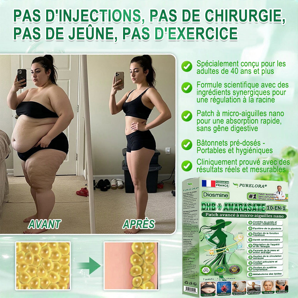 🌷[𝗡𝗼𝘂𝘃𝗲𝗹𝗹𝗲 𝗙𝗼𝗿𝗺𝘂𝗹𝗲 𝗔𝗺é𝗹𝗶𝗼𝗿é𝗲] 🇫🇷𝐏𝐮𝐫𝐞𝐥𝐨𝐫𝐚® 𝐌𝐞𝐭𝐚𝐛𝐨𝐥𝐢𝐜 𝐌𝐚𝐭𝐫𝐢𝐱 – 𝐏𝐚𝐭𝐜𝐡 𝐍𝐚𝐧𝐨 à 𝐌𝐢𝐜𝐫𝐨𝐧𝐞𝐞𝐝𝐥𝐞𝐬 𝟏𝟎-𝐞𝐧-𝟏 𝐃𝐇𝐁 + 𝐀𝐦𝐚𝐫𝐚𝐬𝐚𝐭𝐞