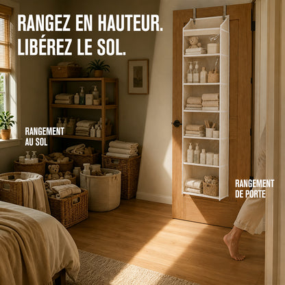 🔥 OFFRE SPÉCIALE DU JOUR | Healrize® Organiseur Suspendu de Porte avec Poches pour Rangement dans la Chambre, la Salle de Bain, la Chambre de Bébé et le Dressing