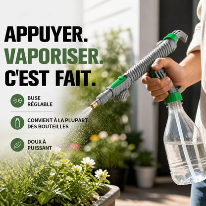 🌿 Pulvérisateur manuel pour bouteille avec buse réglable – Outil de pulvérisation de jardin portable DIY, compatible avec les bouteilles en plastique standard pour l’arrosage des plantes, la fertilisation et le contrôle des nuisibles