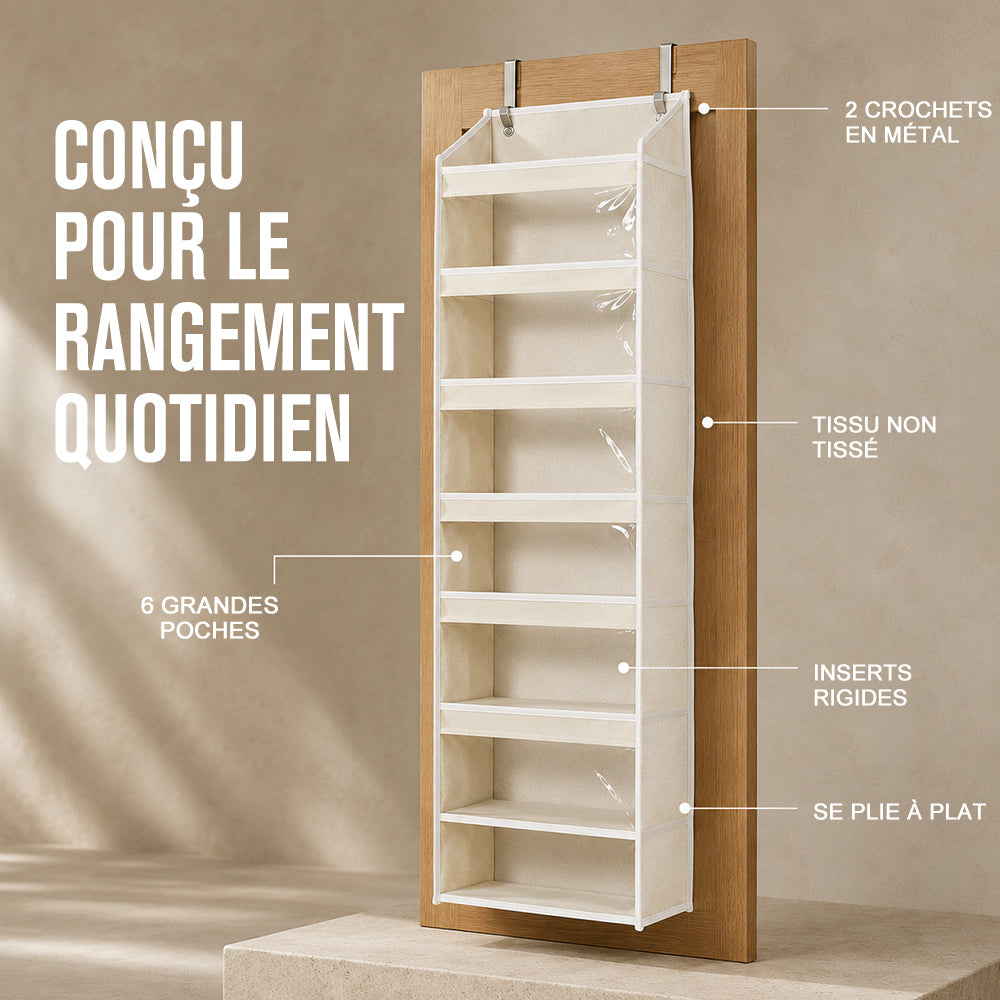 🔥 OFFRE SPÉCIALE DU JOUR | Healrize® Organiseur Suspendu de Porte avec Poches pour Rangement dans la Chambre, la Salle de Bain, la Chambre de Bébé et le Dressing