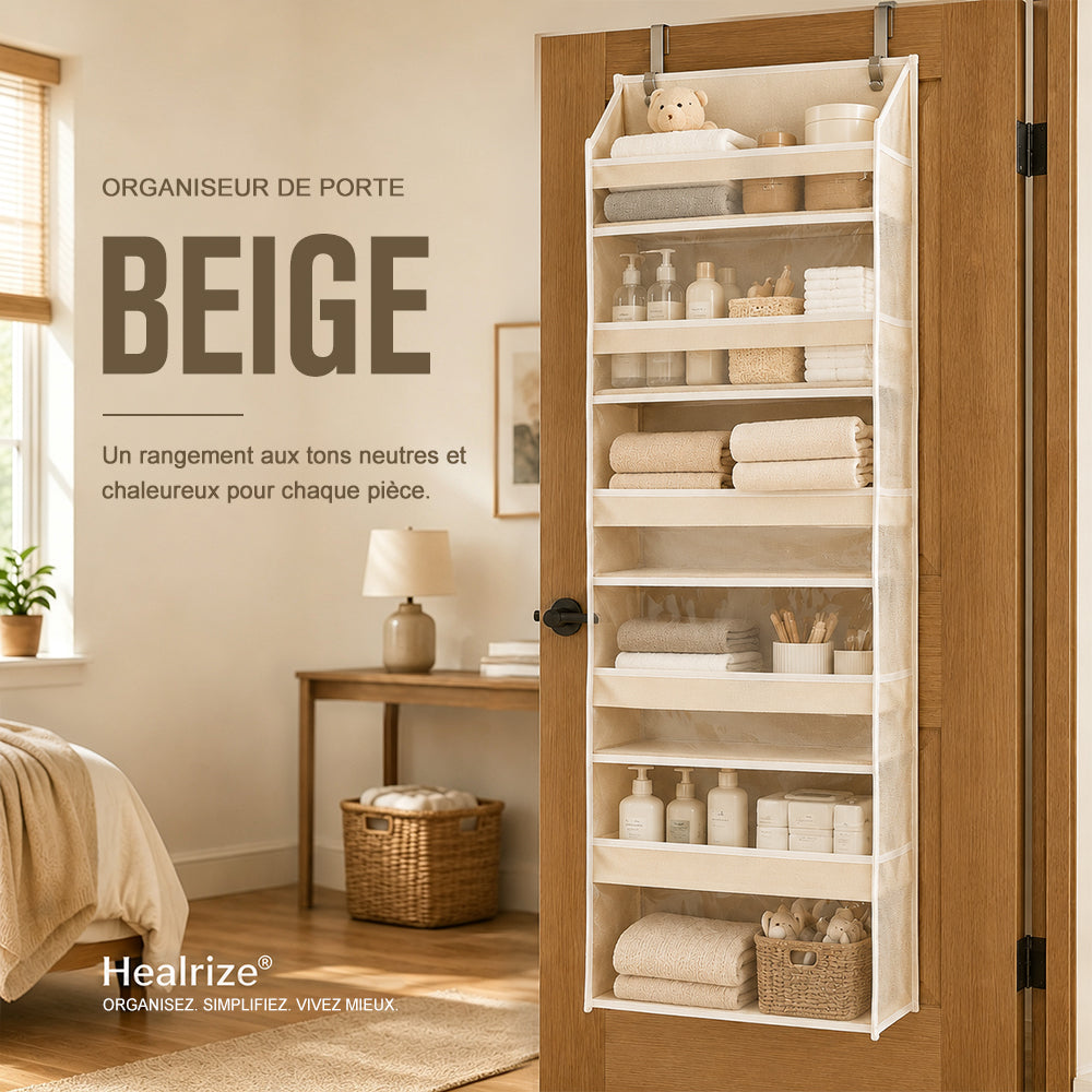 🔥 OFFRE SPÉCIALE DU JOUR | Healrize® Organiseur Suspendu de Porte avec Poches pour Rangement dans la Chambre, la Salle de Bain, la Chambre de Bébé et le Dressing