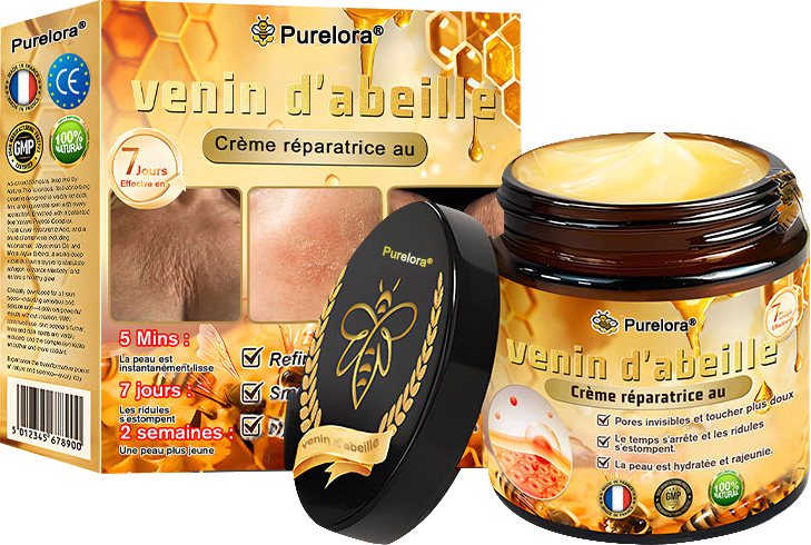 "Fabriqué et expédié de France|🐝Boutique officielle✨Purelora® venin d'abeille Crème réparatrice au 🔥 DERNIER JOUR - 80 % DE RÉDUCTION 💎"