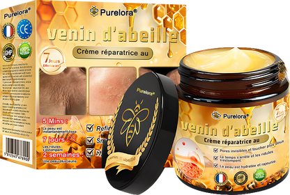 "Fabriqué et expédié de France|🐝Boutique officielle✨Purelora® venin d'abeille Crème réparatrice au 🔥 DERNIER JOUR - 80 % DE RÉDUCTION 💎"