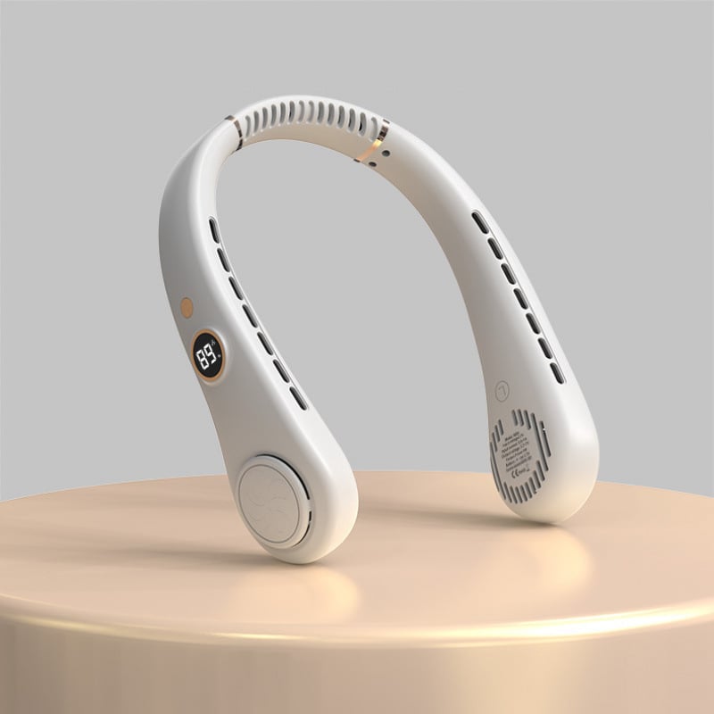 🇫🇷Dernier jour – 80 % de réduction 🔥 🍃 Ventilateur de cou portable sans pales – Refroidissement silencieux à 360° pour l’été, les voyages et les activités en plein air